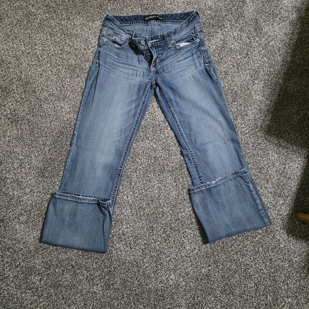 Express Light Blue Flare Jeans